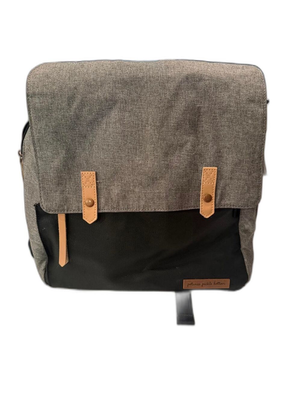 Petunia Pickle Bottom Diaper Bag Backpack in the Graphite/Black